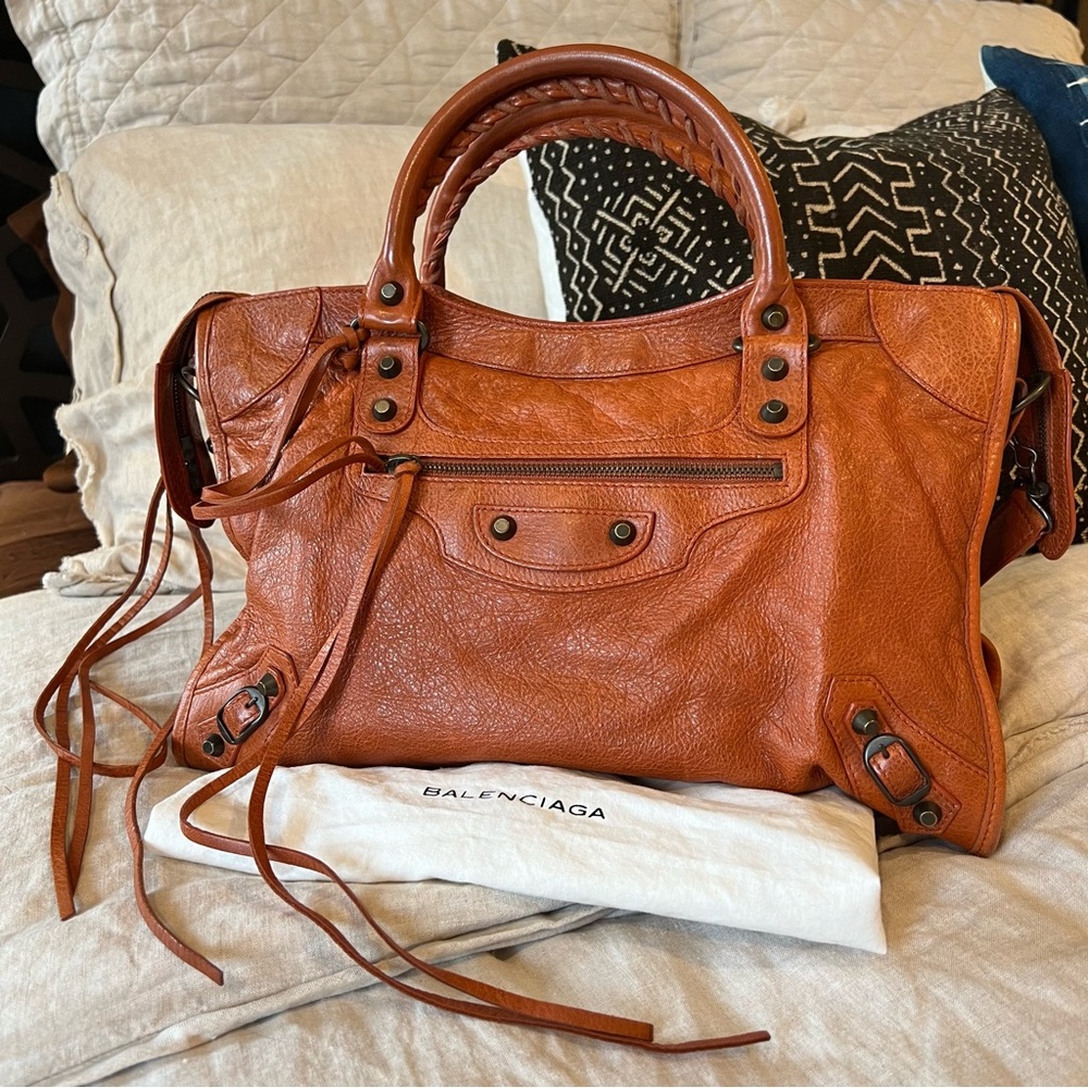 Balenciaga 2011 Orange Brulee City Bag